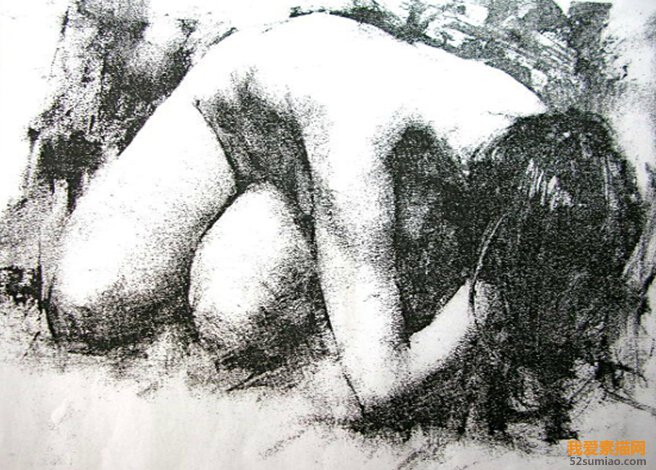 女人體素描體積的表現更要求整體的統一