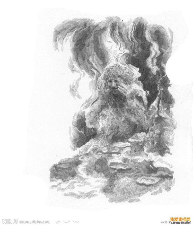 經典場景素描作品 - 石墨閣 - 石墨閣