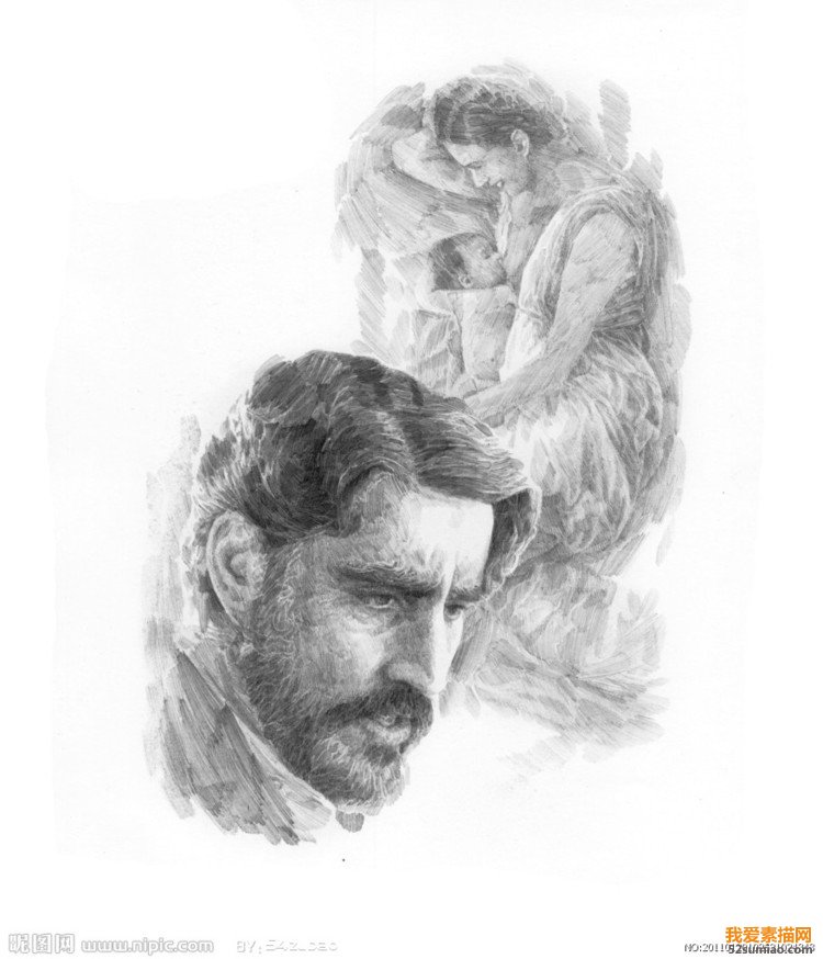 經典場景素描作品 - 石墨閣 - 石墨閣