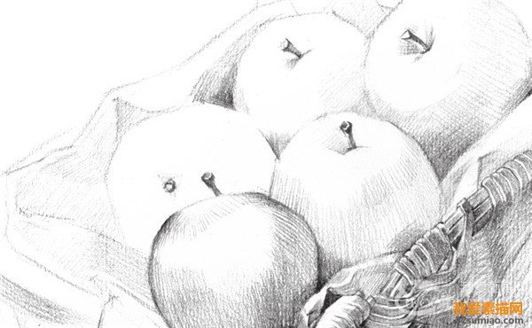 素描蘋果明暗關系