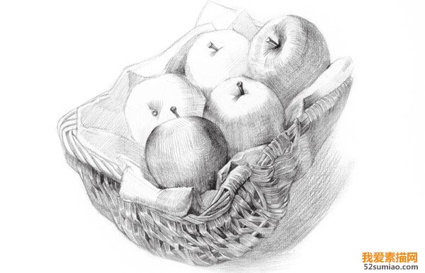 素描蘋果明暗關系
