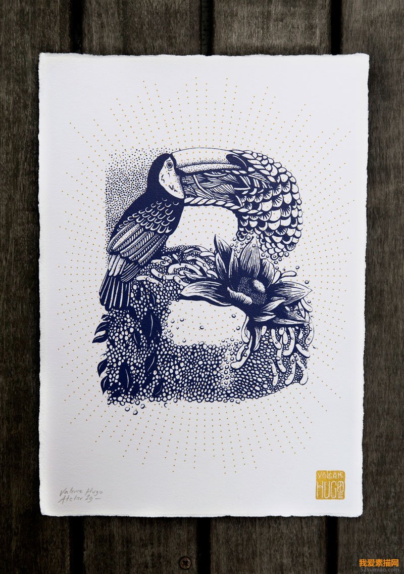 法國(guó)插畫家Valérie Hugo創(chuàng)意字母插畫欣賞