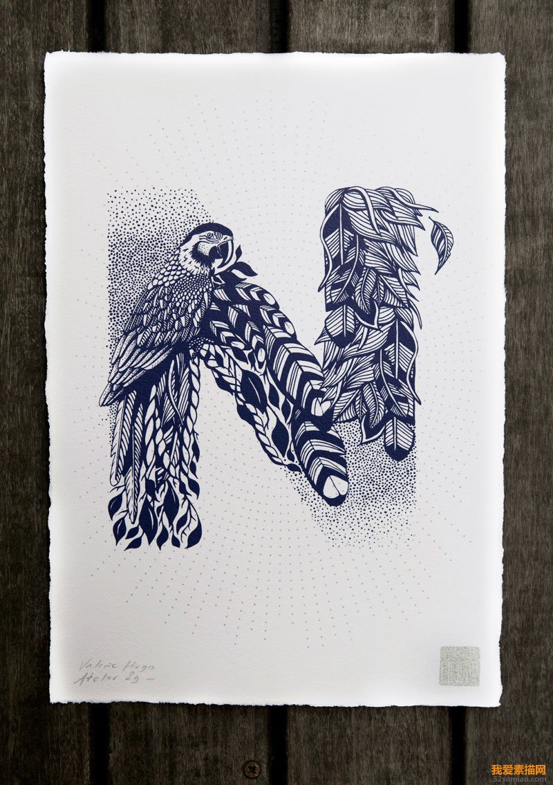 法國(guó)插畫家Valérie Hugo創(chuàng)意字母插畫欣賞