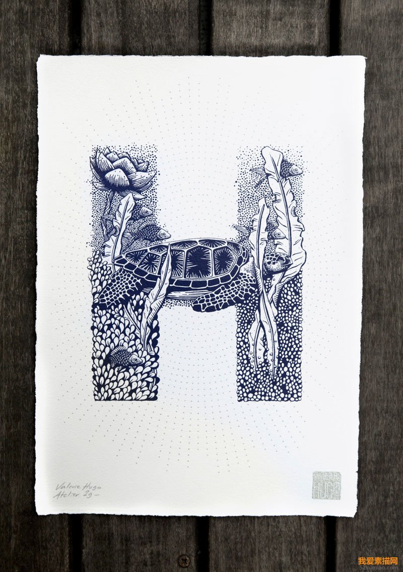 法國(guó)插畫家Valérie Hugo創(chuàng)意字母插畫欣賞