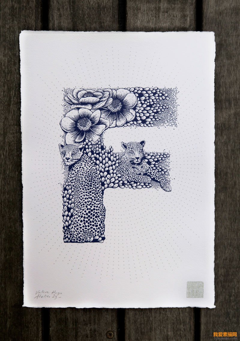 法國(guó)插畫家Valérie Hugo創(chuàng)意字母插畫欣賞