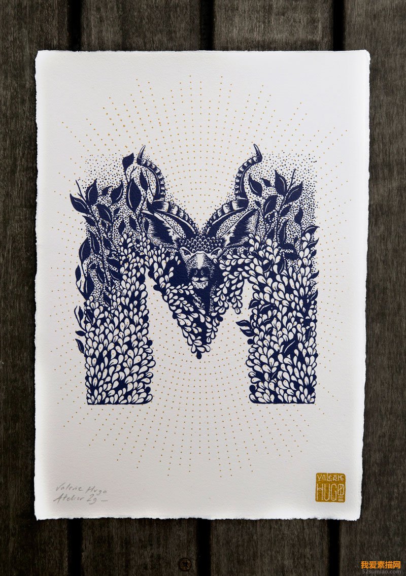 法國(guó)插畫家Valérie Hugo創(chuàng)意字母插畫欣賞