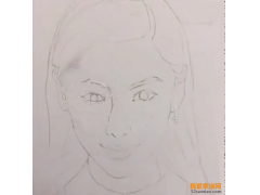宅男福利！  女神Angelababy素描頭像步驟
