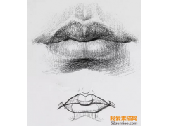 素描人物丨嘴巴、耳朵畫法詳解