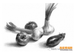 【真才實學·素描】大蒜和茄子的畫法，你還需要掌握這些要點！