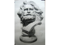 從素描石膏像分析素描要點